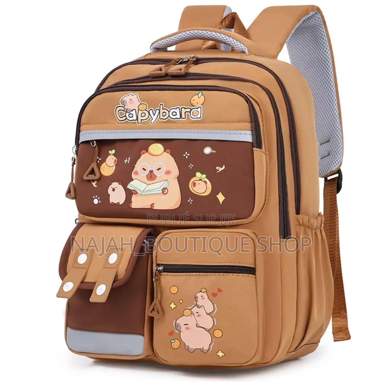 Sac À Dos Scolaire Capybara De Style « Kawaii