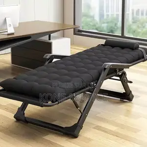 Chaise Longue Pliante Inclinable Avec Repose-Pieds Et Coussin