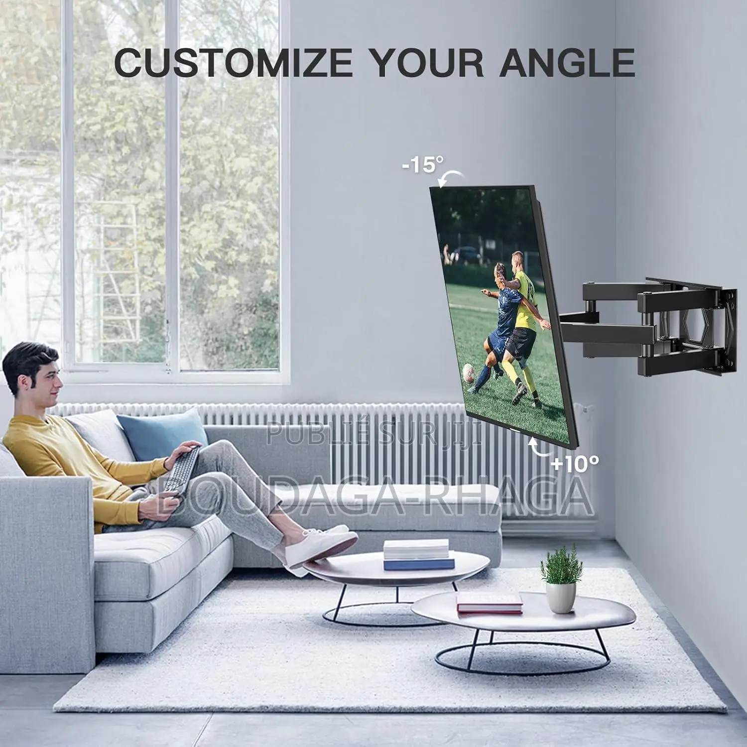 Support Mural Tv Mobile Modèle : Ym402 Au Écrans De 26" À 65" Pouce