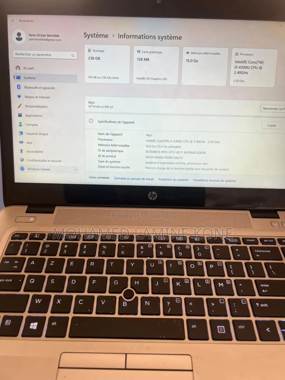 Nouveau HP EliteBook 840 G3 16GB Intel Core i5 HDD+SSD 512GB