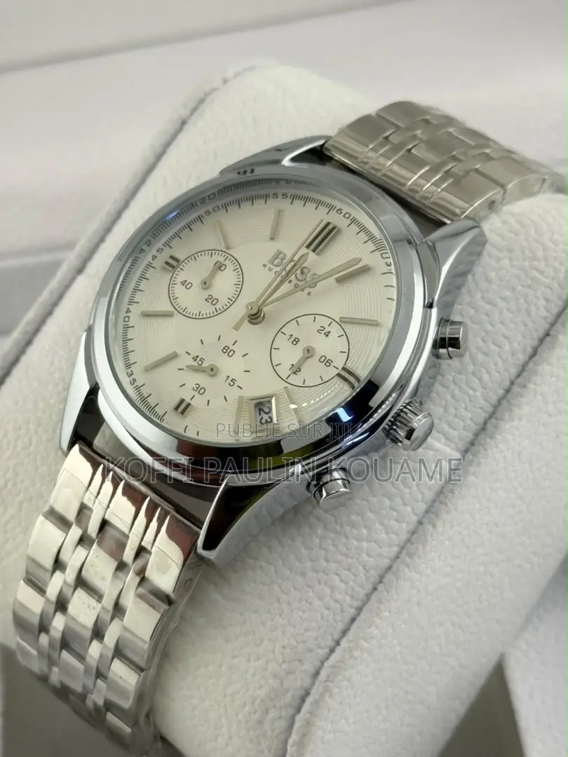Montre De Style Luxe Hugo Boss en Français Acier Inoxydable