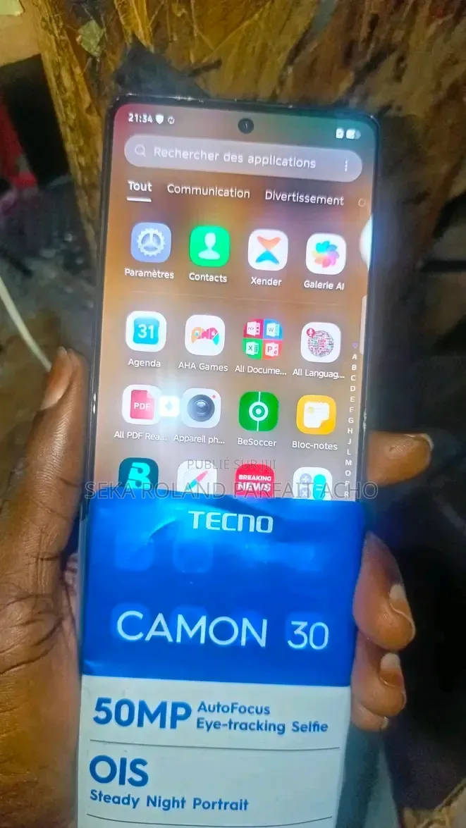 Nouveau Tecno Camon 30 256 GB Noir
