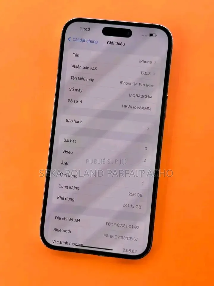 Nouveau Apple iPhone 14 Pro Max 256 GB Noir