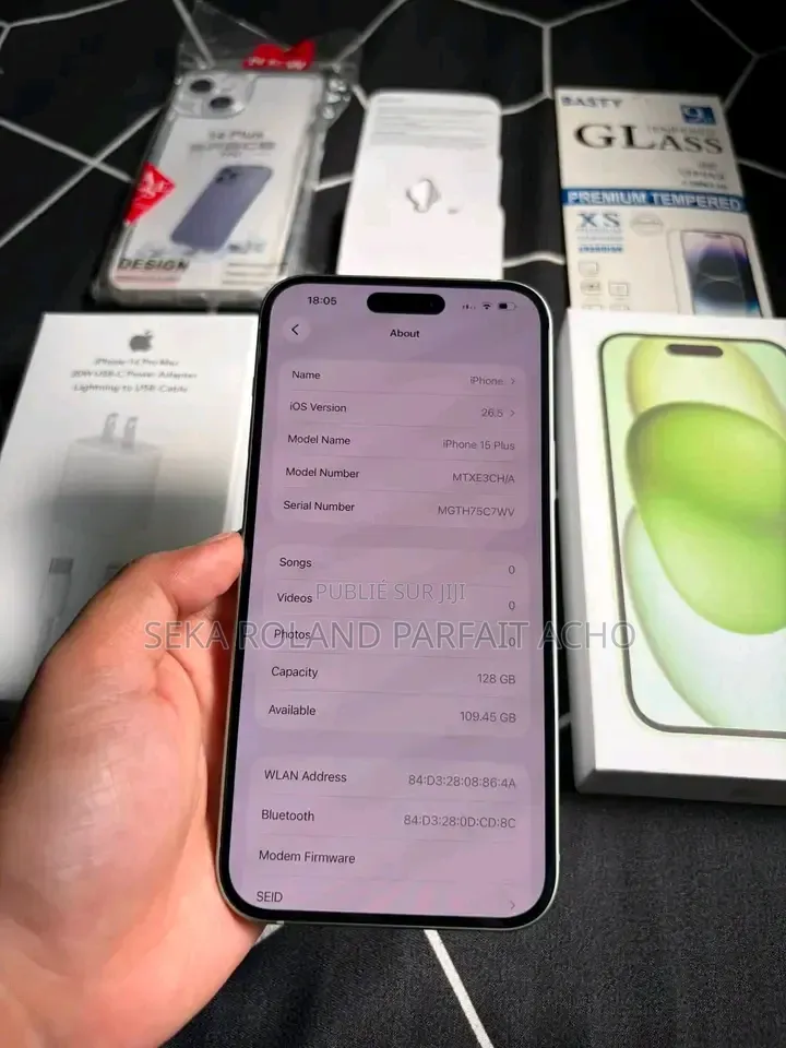 Nouveau Apple iPhone 15 Plus 256 GB Blanc