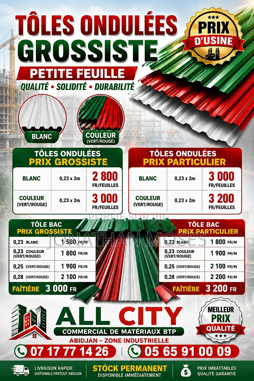 Tôles De Meilleur Qualité