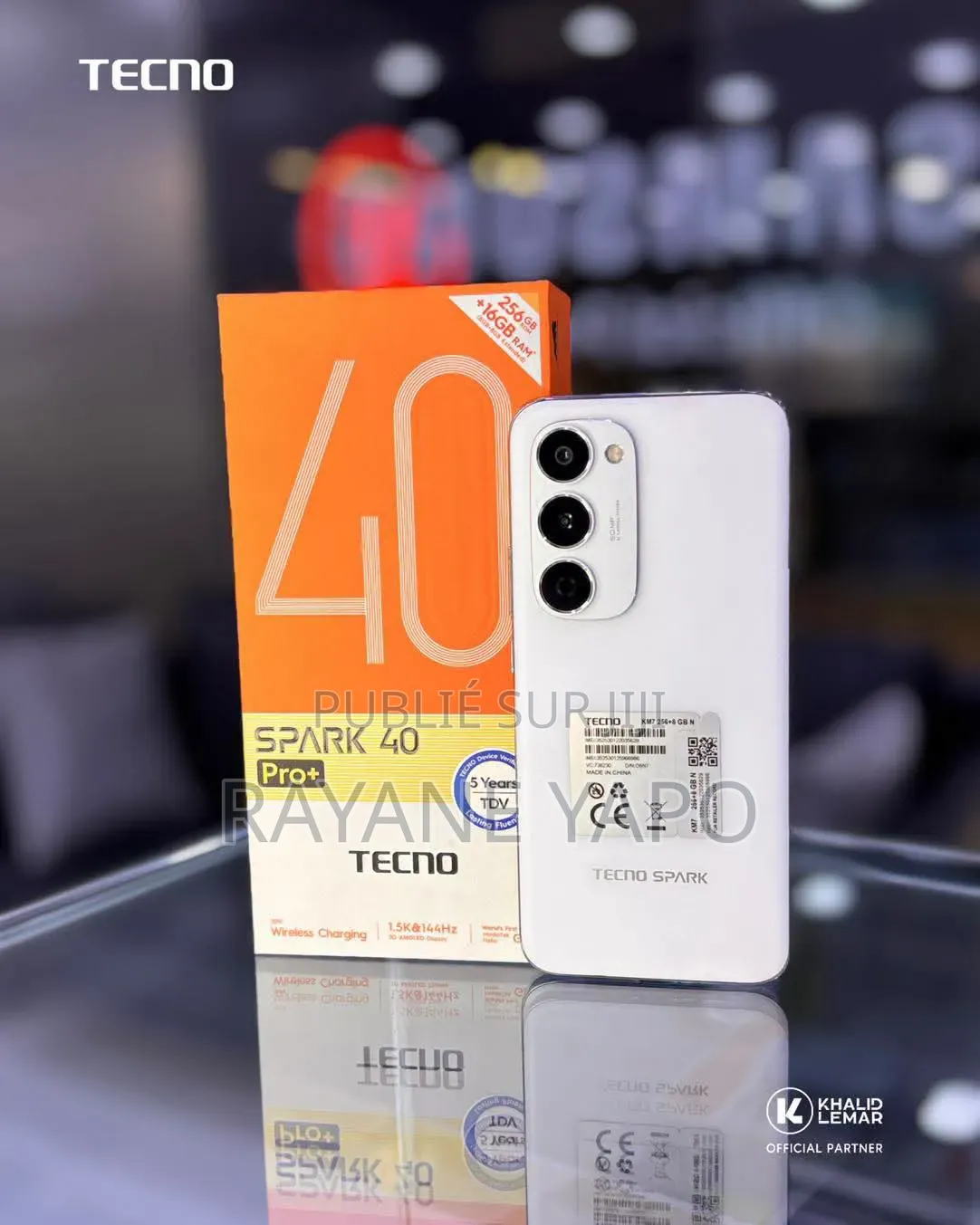 Nouveau Tecno Spark 40 Pro+ 256 GB Blanc