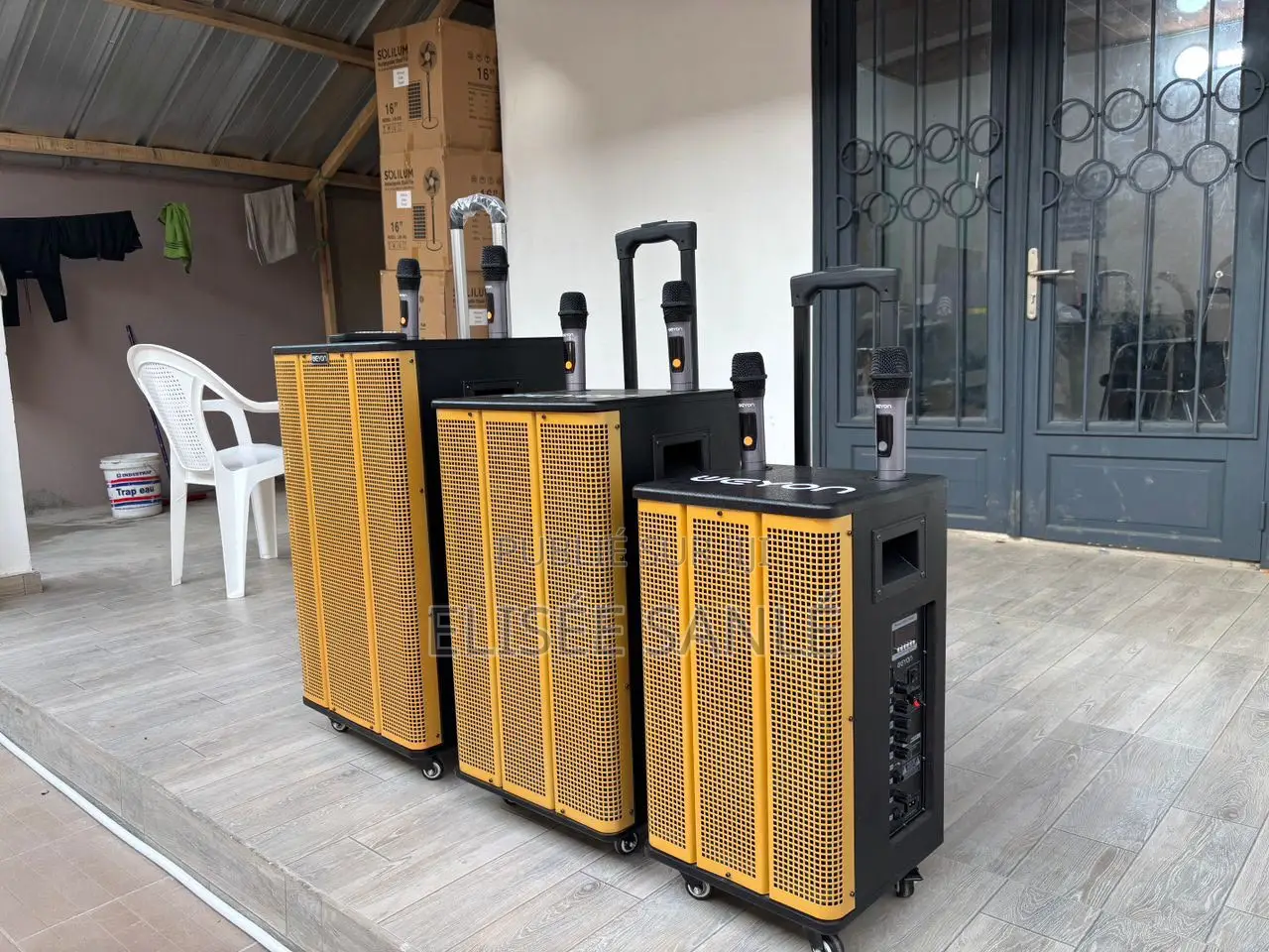 Haut Parleur - Avec 2 Micro 18000w, 15000w, 12000w
