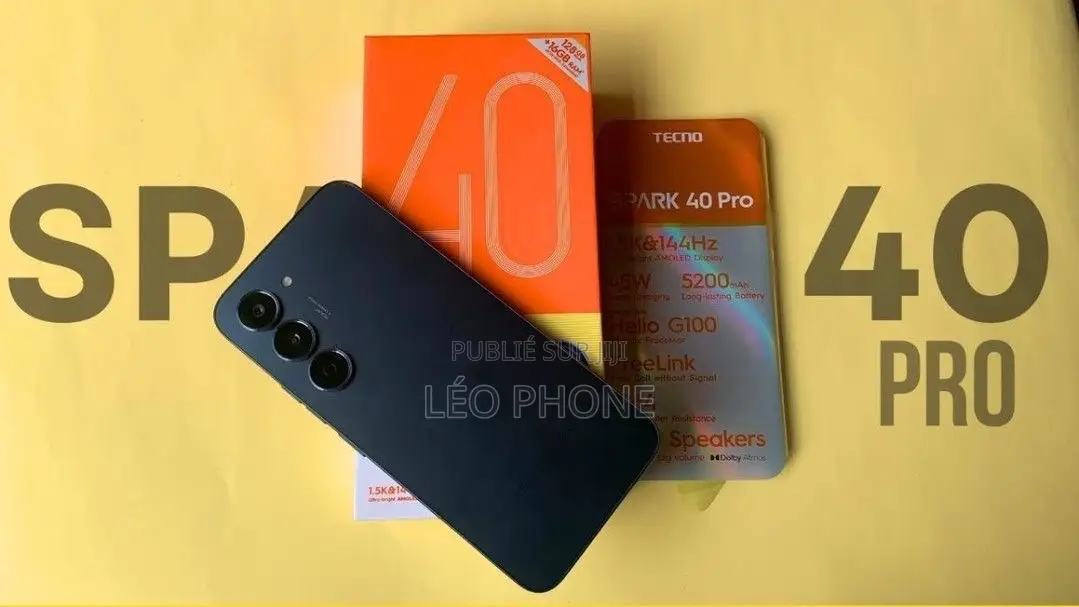 Nouveau Tecno Spark 40 Pro 256 GB Noir