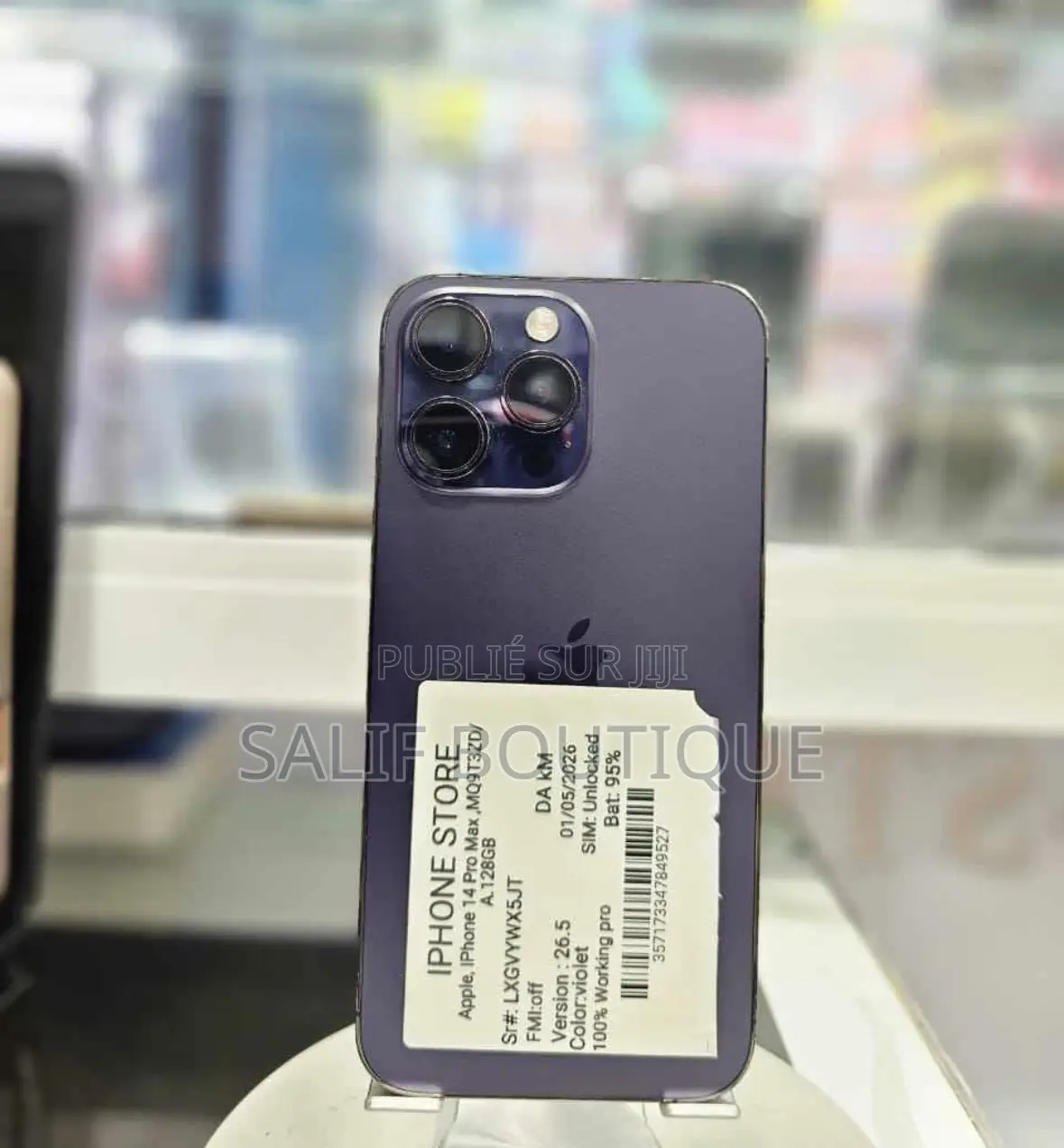 Nouveau Apple iPhone 14 Pro Max 128 GB Noir