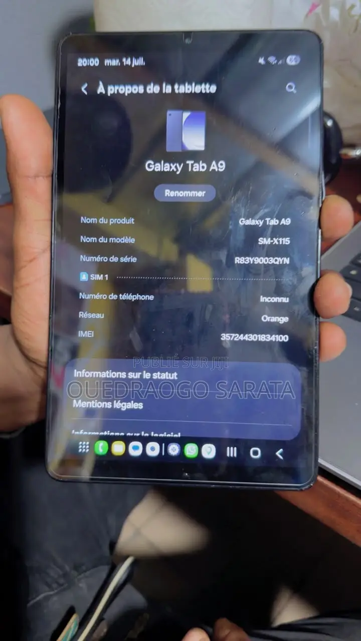 Nouveau Samsung Galaxy Tab A9 64 GB Argenté