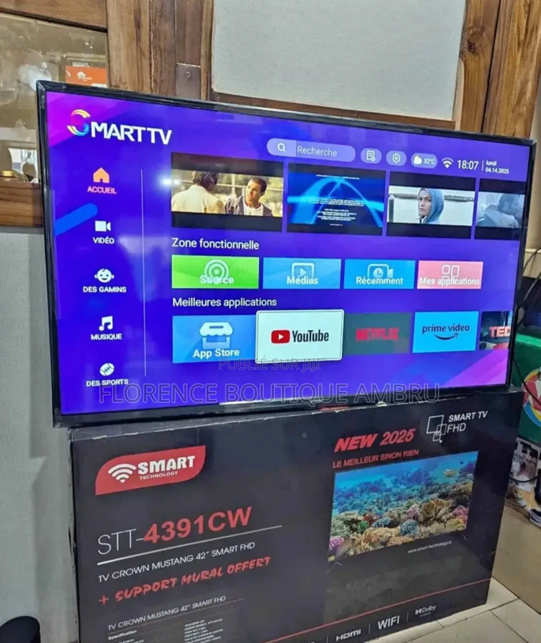 Télévision Nouveau Dans Carton