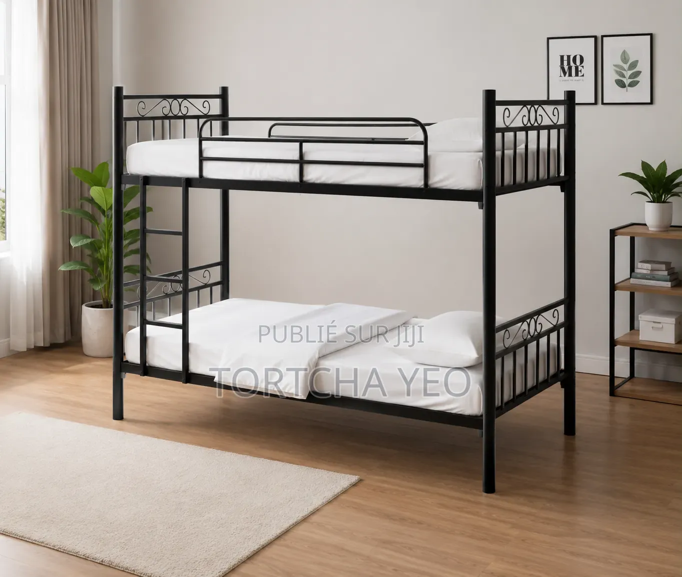 2 Lits en 1 Espace Minimum – Lit Superposé Métal Sécurisé