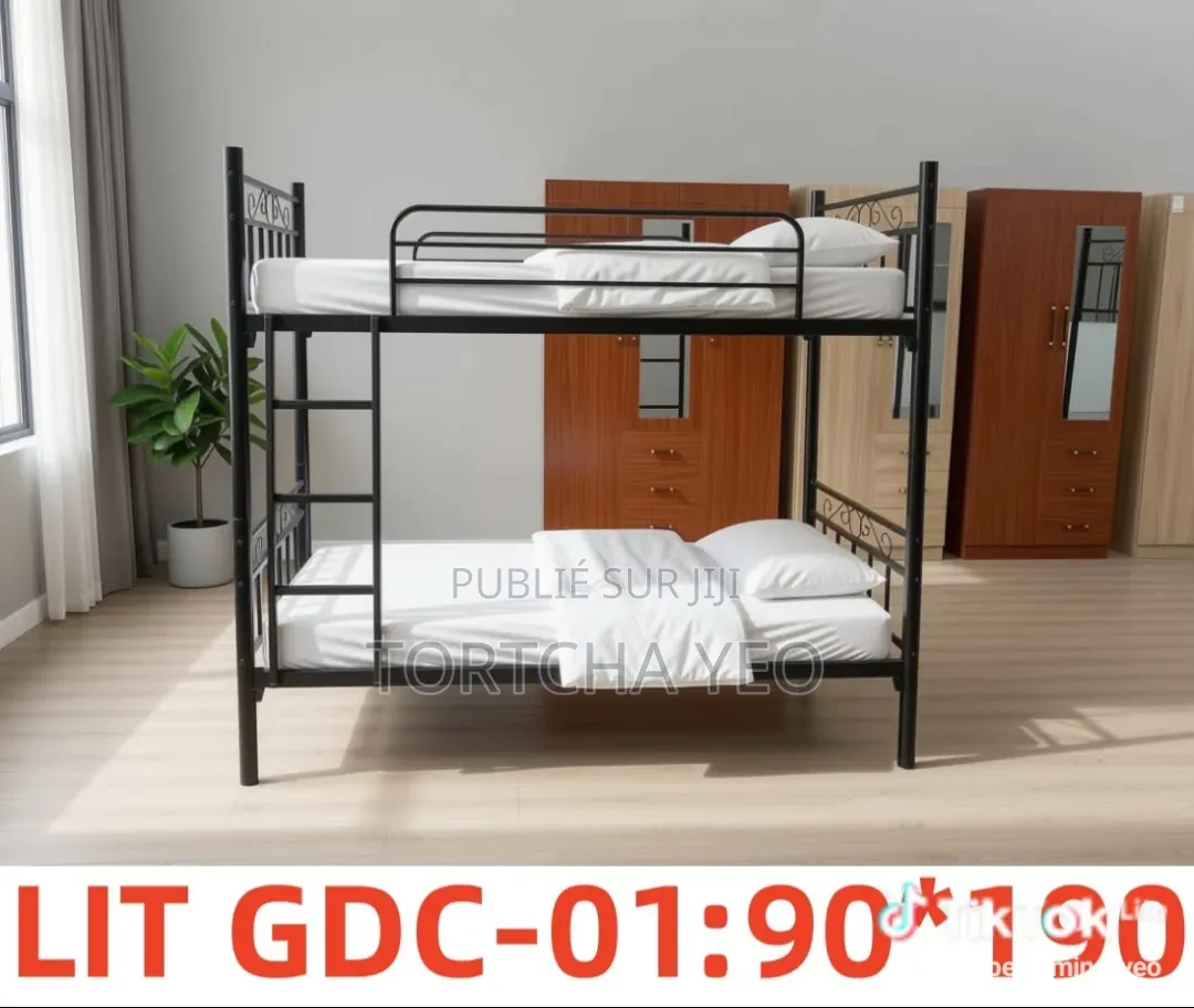 2 Lits en 1 Espace Minimum – Lit Superposé Métal Sécurisé