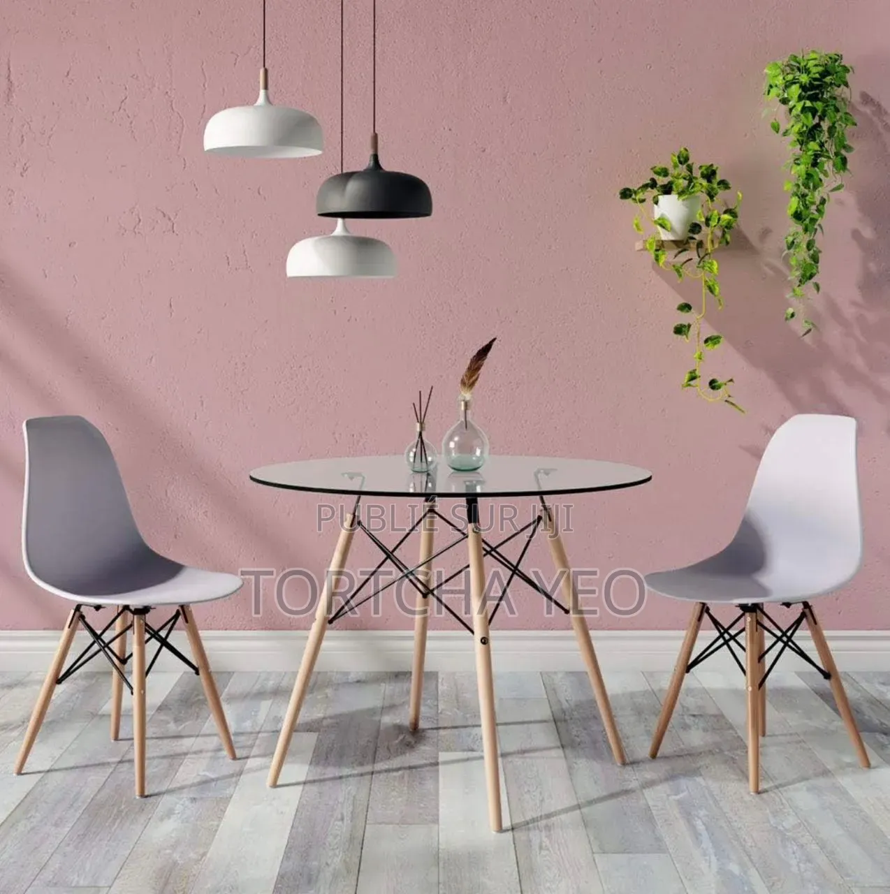 Ensemble Table + Chaises Style Nordique – Look Moderne Et Épuré
