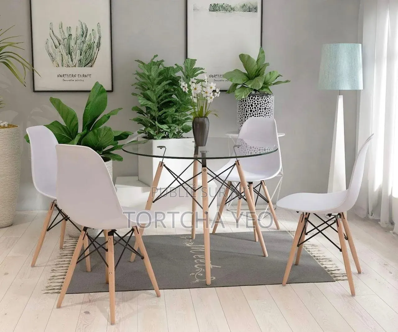 Ensemble Table + Chaises Style Nordique – Look Moderne Et Épuré