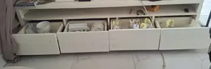 Meuble TV Blanc Cassé Avec Compartiments