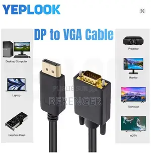Câble DisPlay Vers VGA 1,8 M