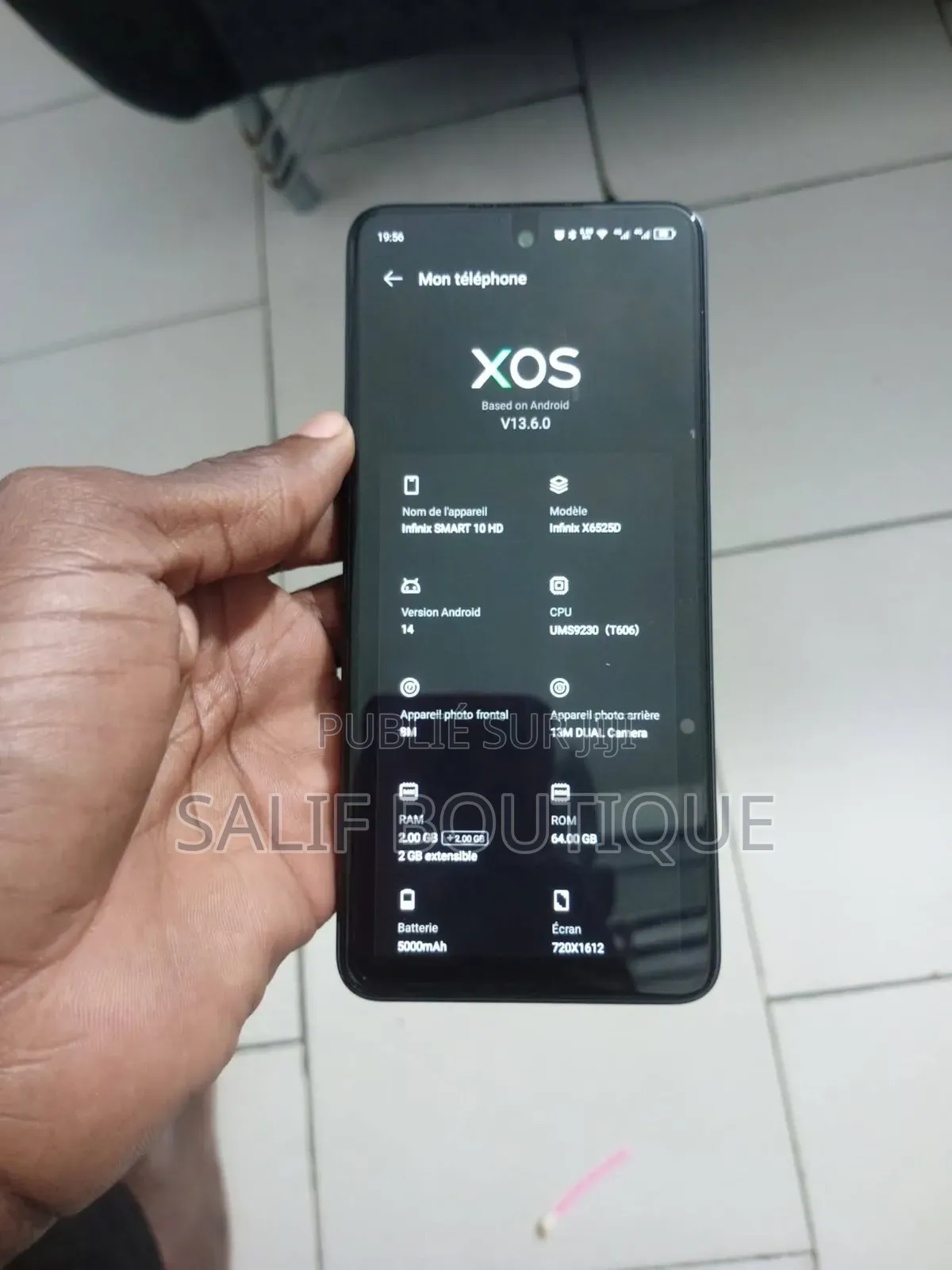 Nouveau Infinix Smart 10 64 GB Noir
