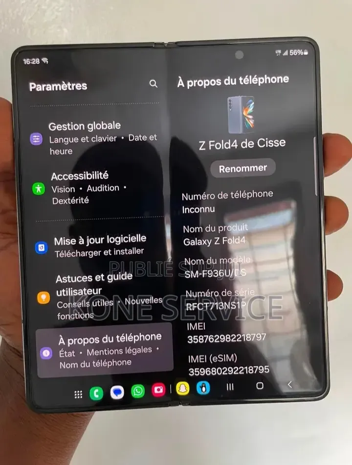 Nouveau Samsung Galaxy Z Fold4 1 TB Blanc