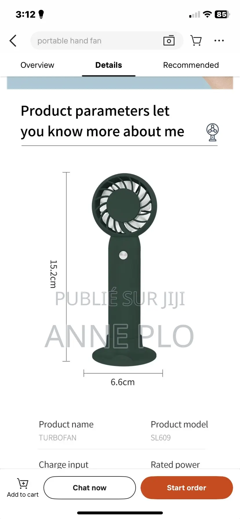 Mini Ventilateur Portable Rechargeable USB – 3 Vitesses