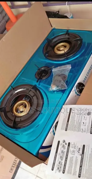 Cuisinière À Gaz 3 Foyers en Verre Trempé Neuve