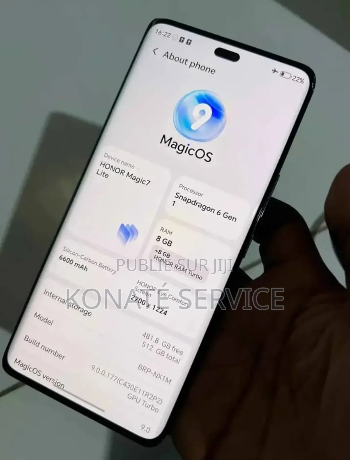 Nouveau Honor Magic7 Lite 512 GB Autre