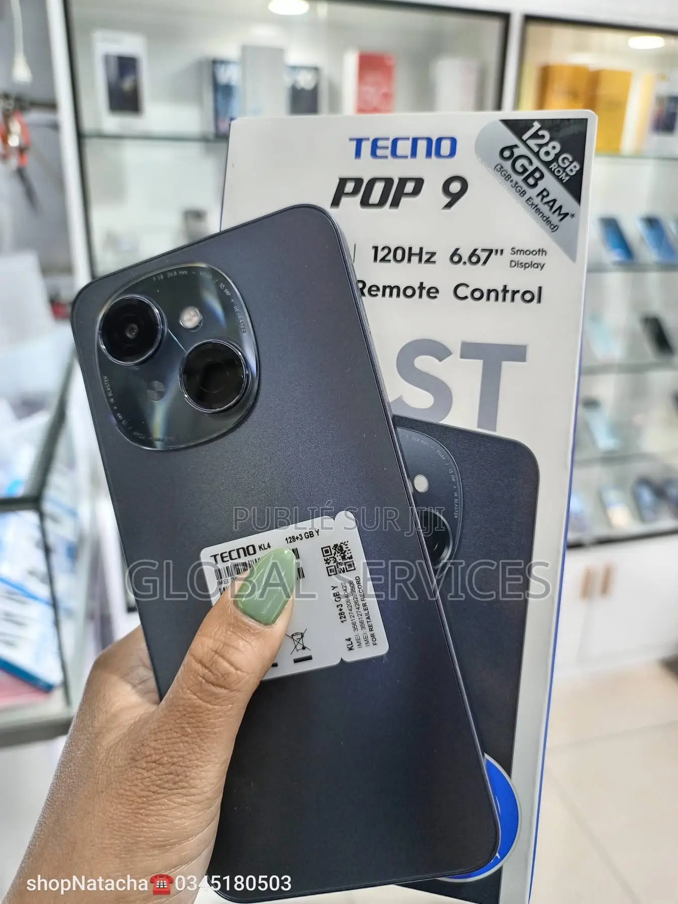 Nouveau Tecno Pop 9 128 GB Argenté