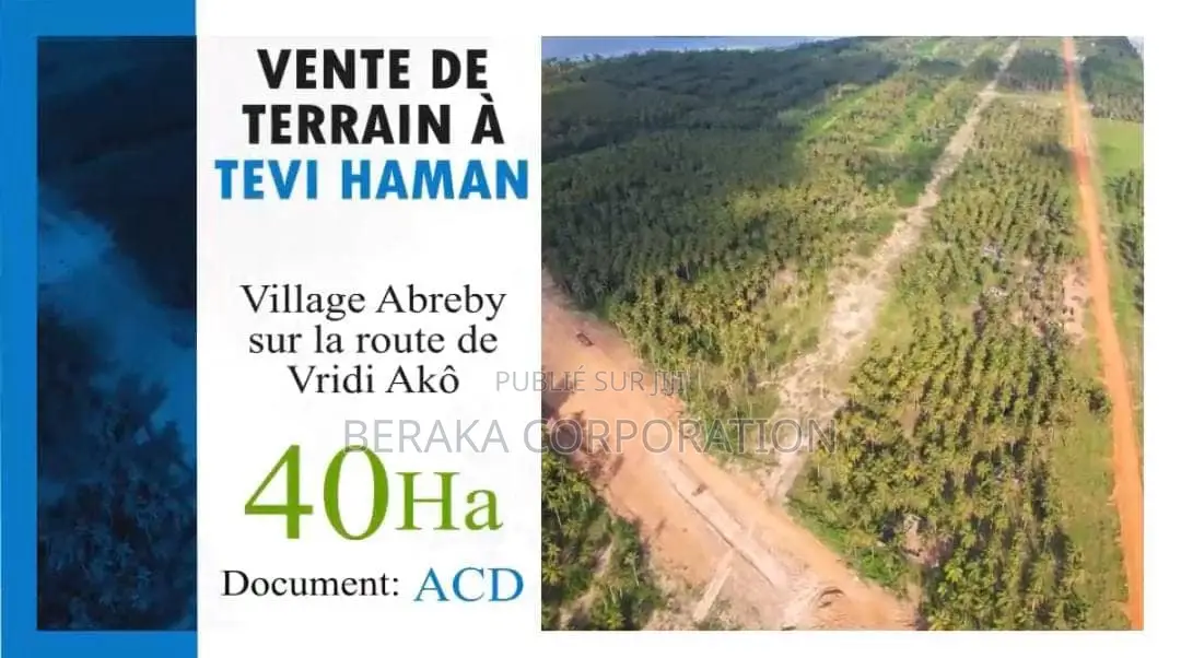 40 Hectares EN VENTE À Jacquville Levi Haman À La Fois en Bordure De