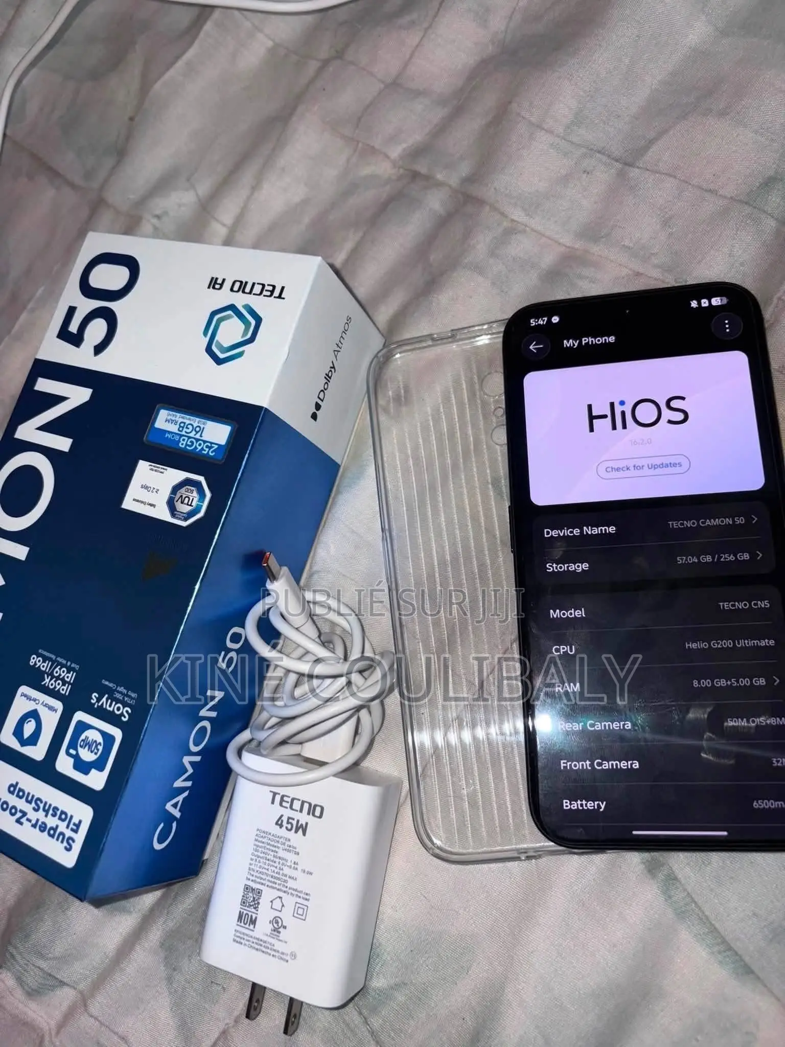 Nouveau Tecno Camon 50 Pro 256 GB Noir