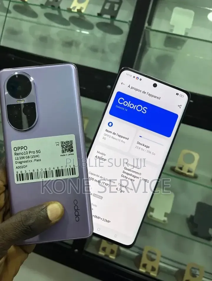 Nouveau Oppo Reno 10 5G 256 GB Violet