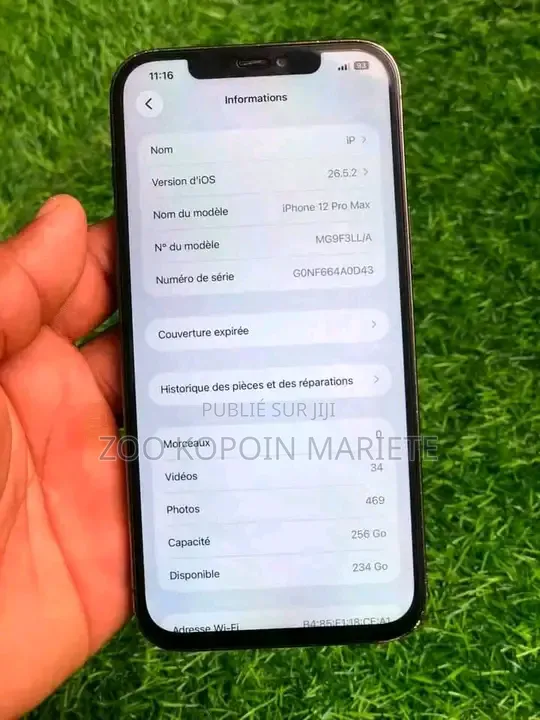 Nouveau Apple iPhone 12 Pro Max 256 GB Gris