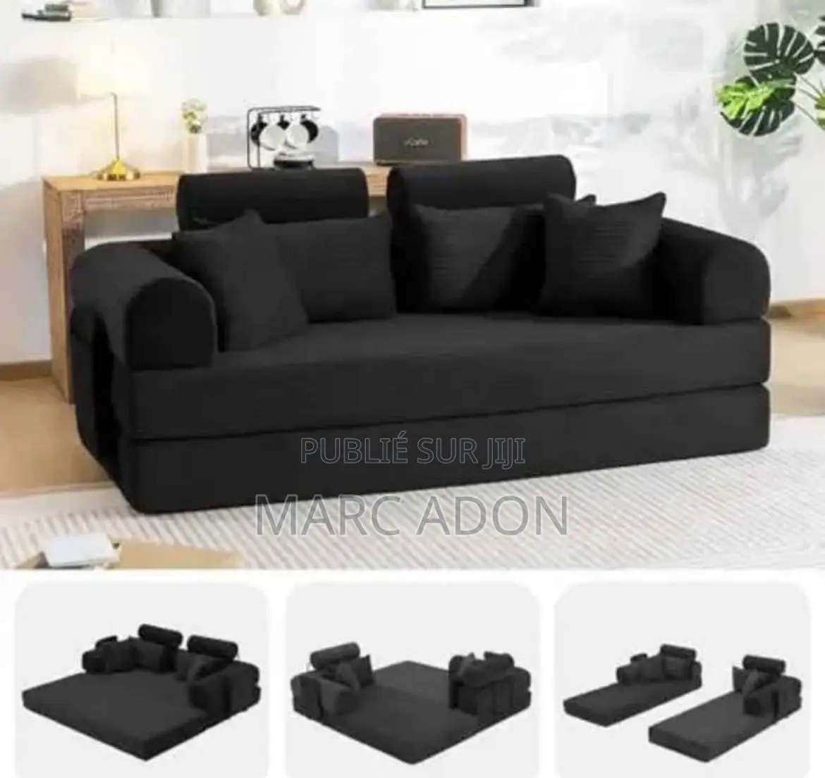 Canapé Convertible Pliable 2 Places – Se Transforme en Lit