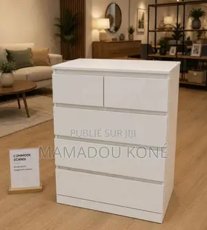 Commode Moderne 4 Tiroirs – Élégance Grand Rangement