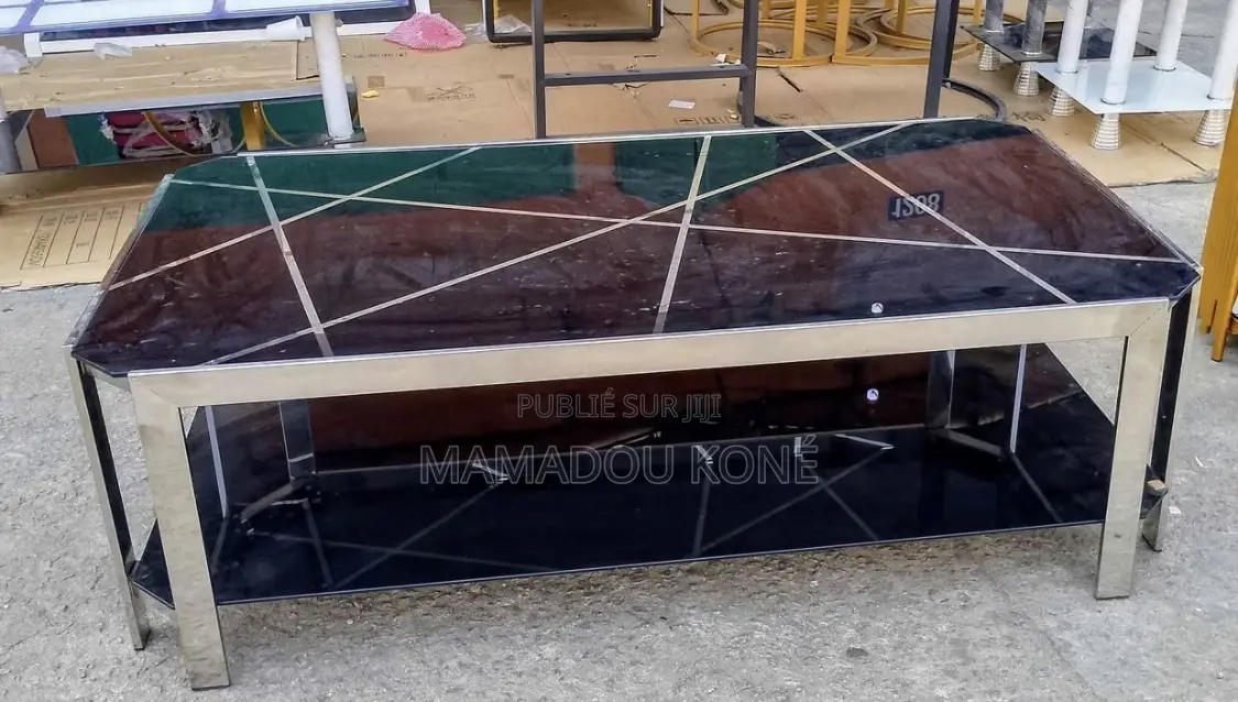 Table Basse Centrale Vitrée 120cm/70cm