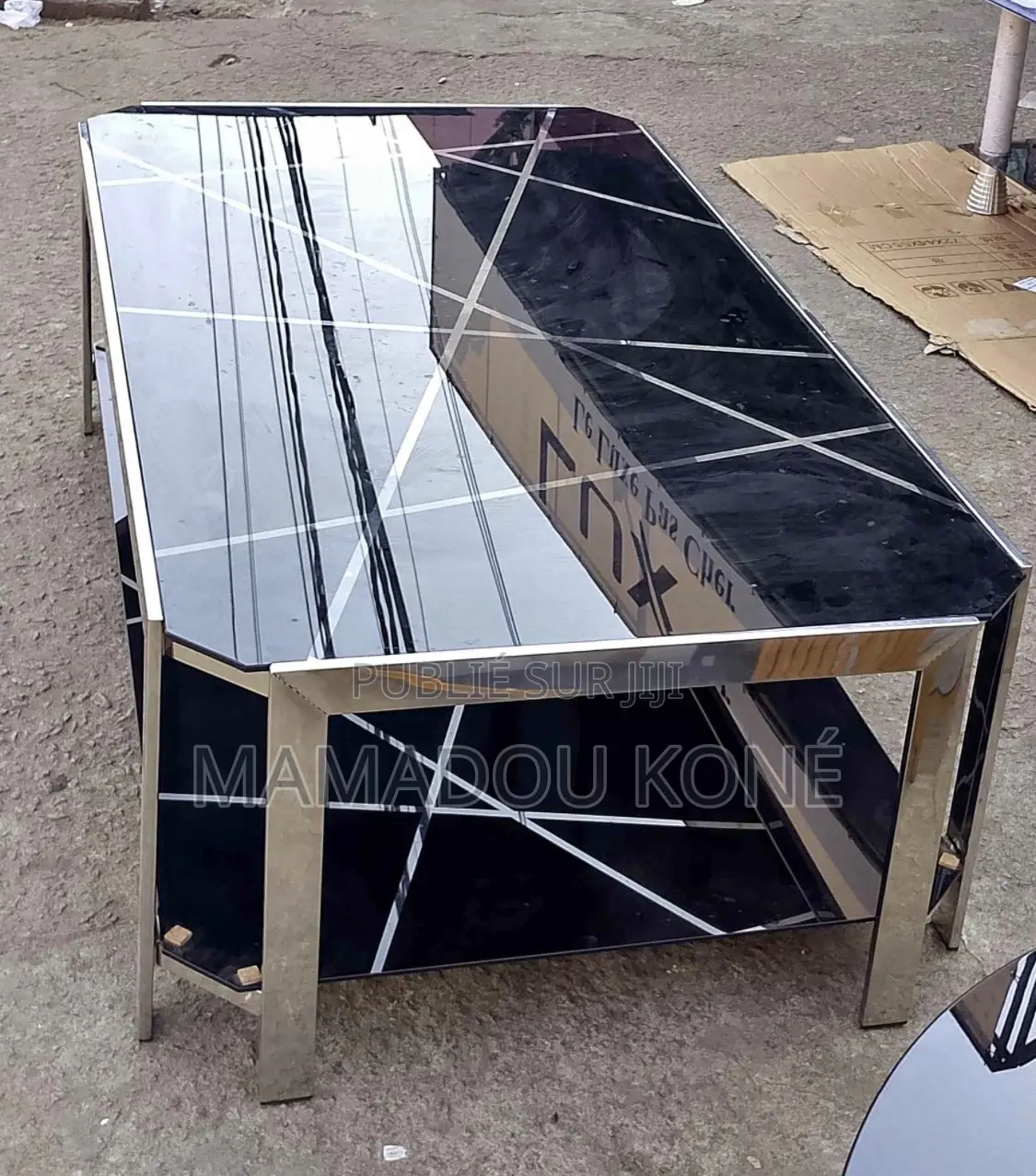 Table Basse Centrale Vitrée 120cm/70cm