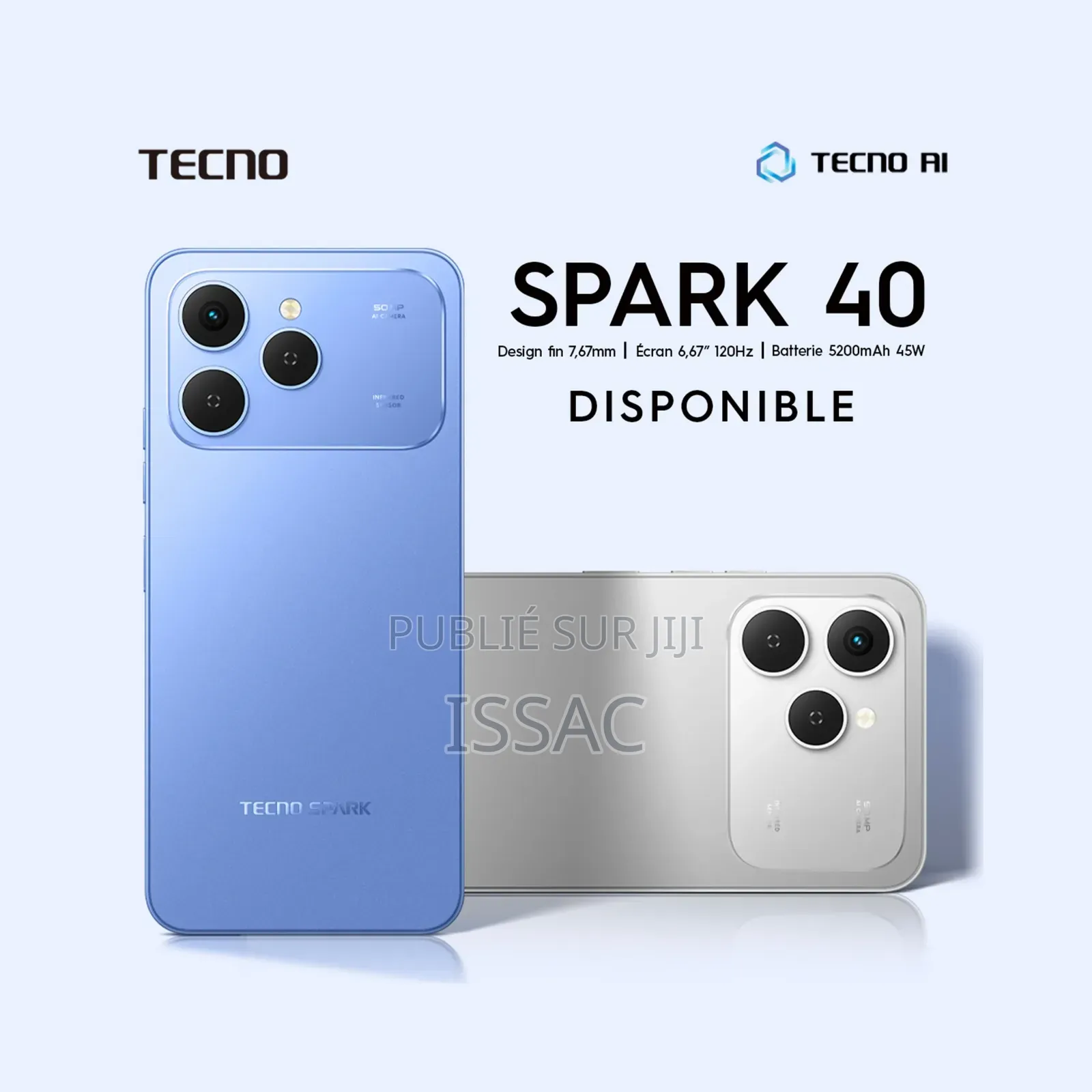 Nouveau Tecno Spark 40 128 GB Jaune