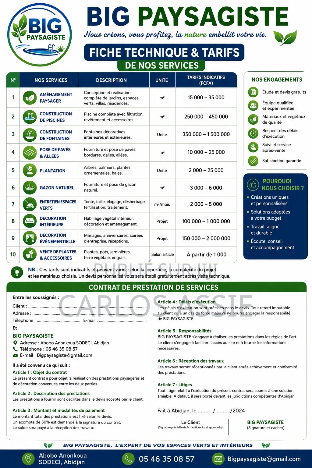 Service d'Espace Vert Et Décoration d'Intérieur