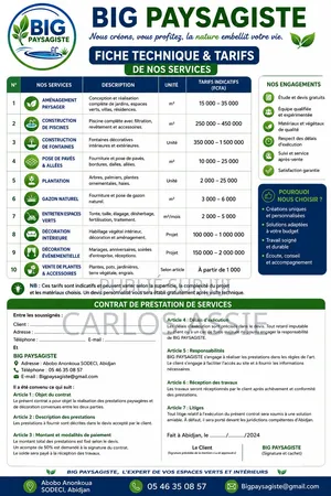 Service d'Espace Vert Et Décoration d'Intérieur