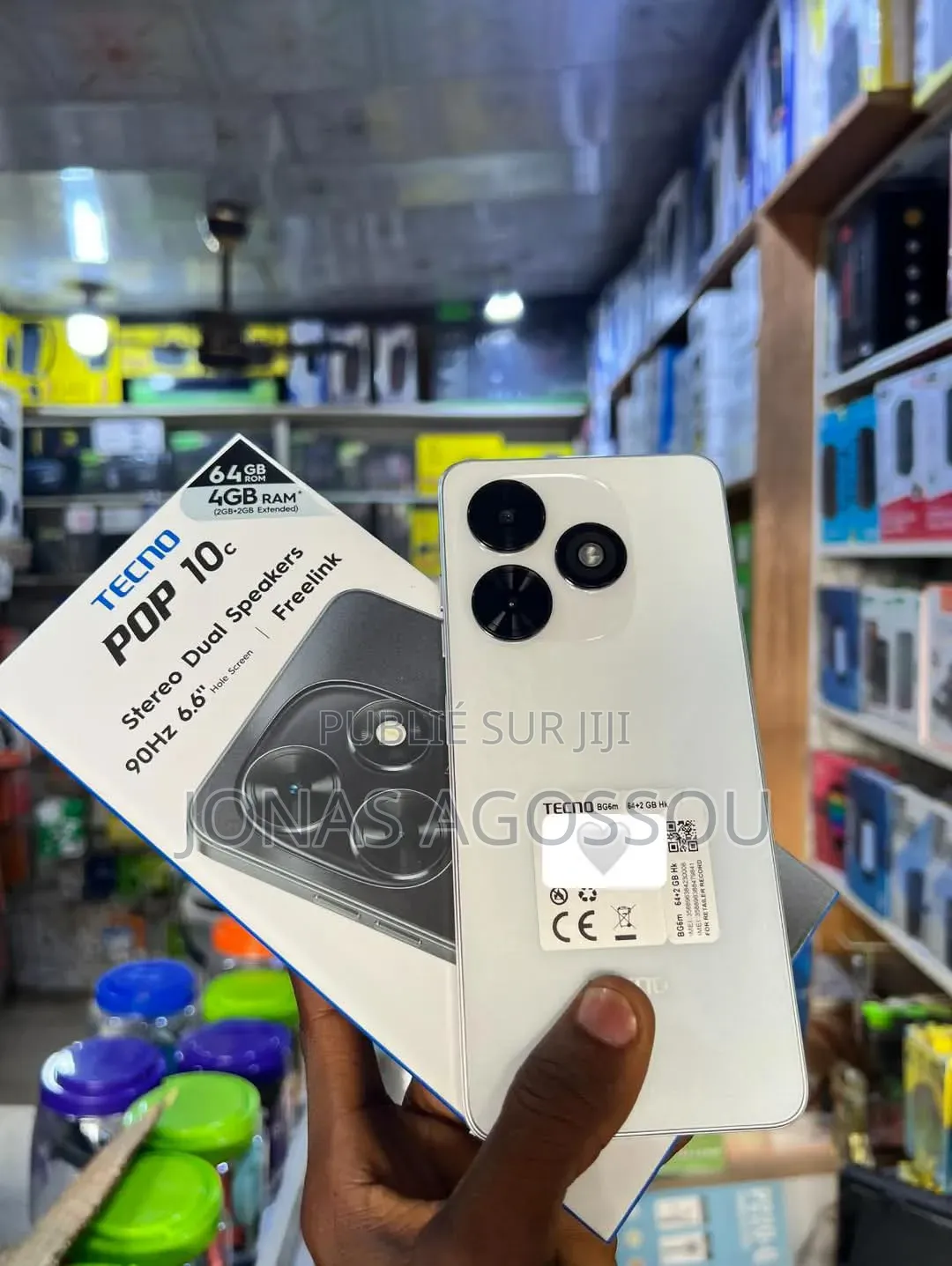 Nouveau Tecno Pop 10C 64 GB Blanc