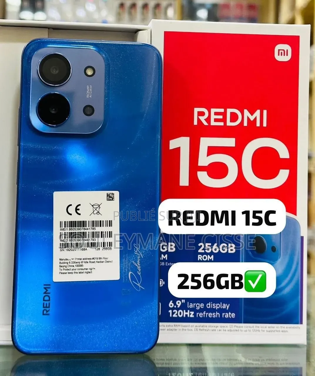 Nouveau Xiaomi Redmi 15C 4G 256 GB Bleu