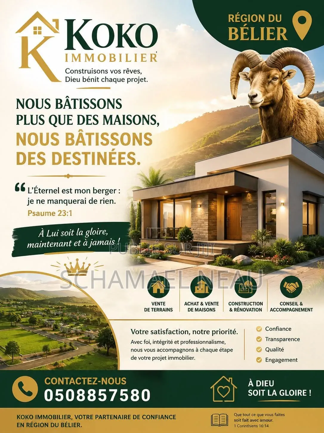 Plusieurs Terrains en Vente Situé À Toumodi