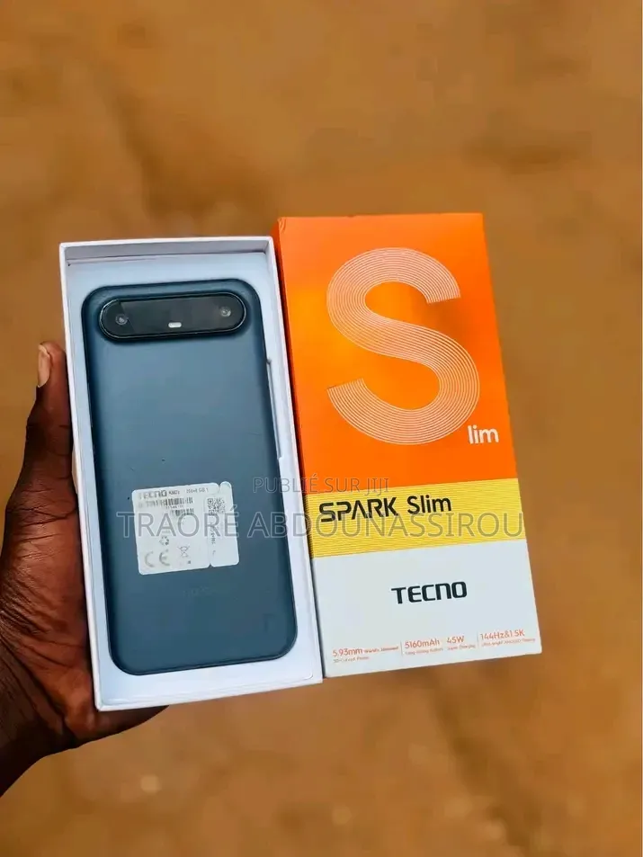 Nouveau Tecno Spark Slim 256 GB Noir