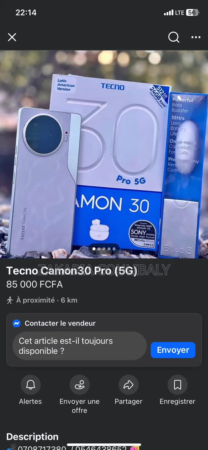 Tecno Camon 30 Pro 5G 256 GB Autre