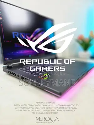 Nouveau Ordinateur portable Asus ROG Strix G16 32GB AMD Ryzen 9 SSD 1T