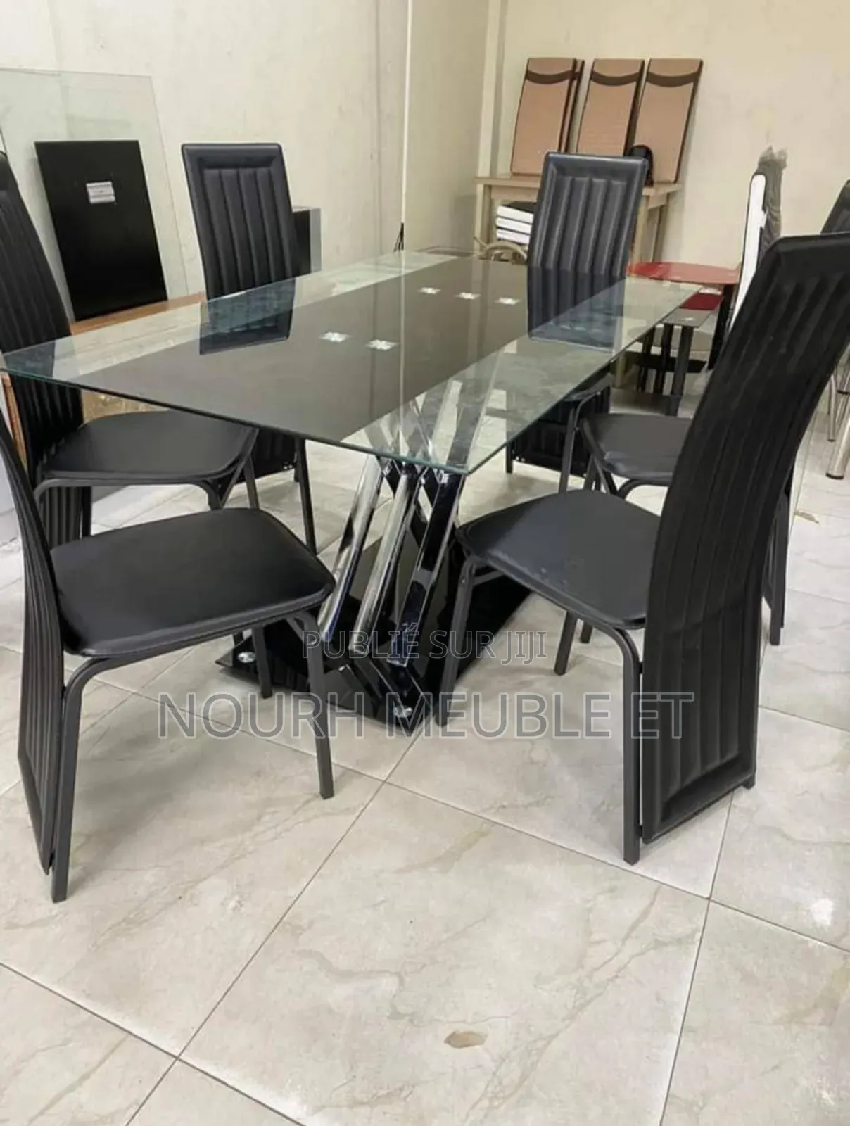 Table À Manger Vitrée Avec 6 Chaises
