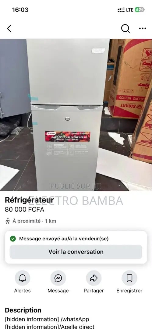 Réfrigérateur 2 Batant
