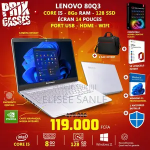 Ordinateur portable Lenovo IdeaPad 500S 8GB Intel Core i5 SSD 128GB