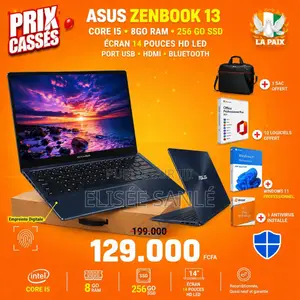 Ordinateur portable Asus Zenbook 13 OLED 8GB Intel Core i5 SSD 256GB