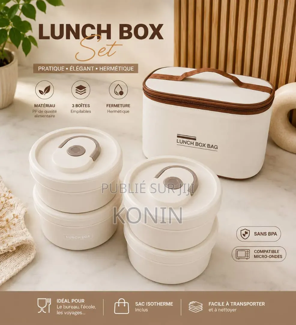 Lunch Box Set (Sac Isotherme Avec 3 Ou 4 Boîtes