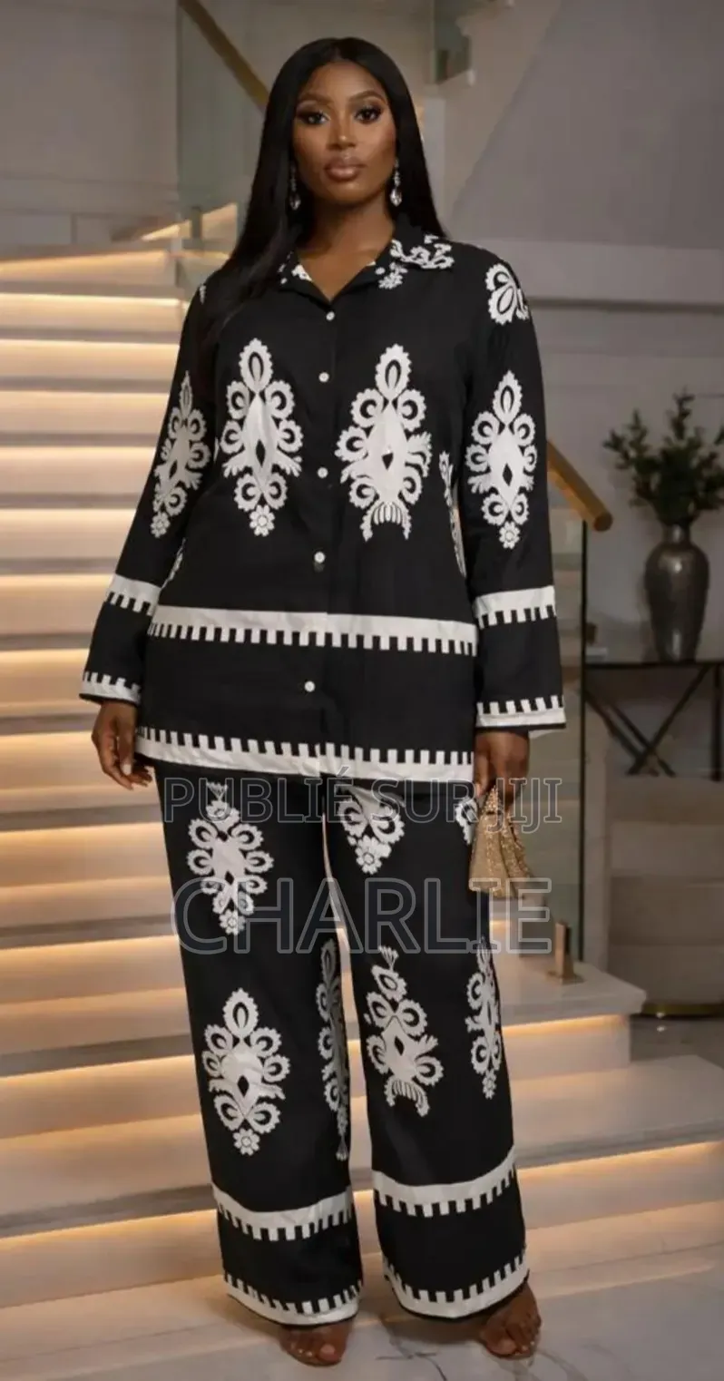 Ensemble Palazzo Noir & Blanc À Motifs Baroques